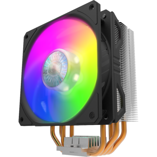 Cooler Master Hyper 212 ARGB (150W, 4-pin, 157mm, tower, Al/Cu, ARGB, fans: 1x120mm/62CFM/27dBA/1800rpm, 1700/1200/115x/AM4, ARGB Controller)