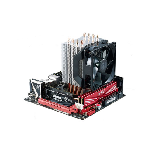 Кулер для процессора/ Cooler Master Hyper H411R (100W, 4-pin, 136mm, tower, Al/Cu, white LED, fans: 1x92mm/34.1CFM/29.4dBA/2000rpm, 1700/1200/115x/AM4/AM5)