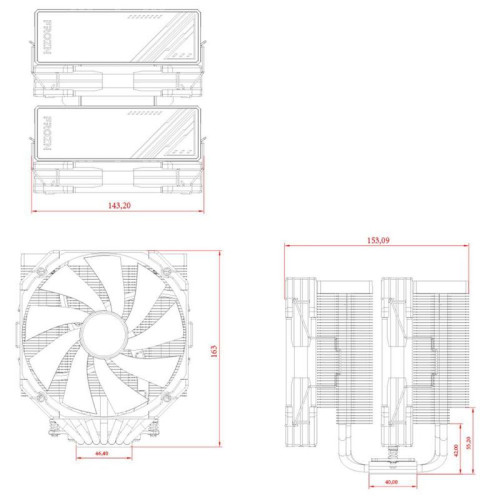 Вентилятор для процессора ID-Cooling Вентилятор Cooler ID-Cooling FROZN A720 BLACK 300W/ Intel 1700, 12*, 115*, AMD AM5, AM4/ Screws