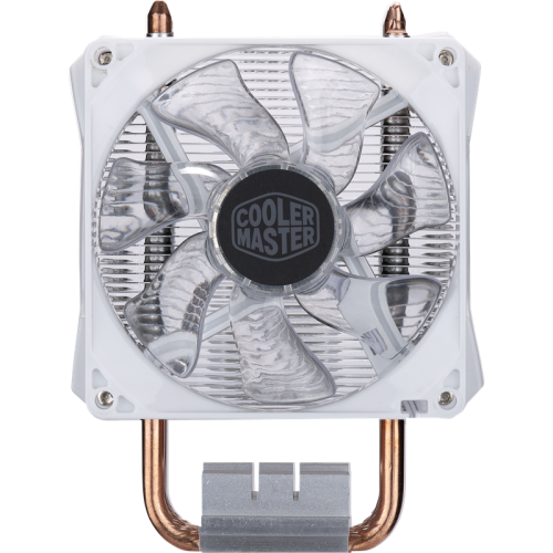 Кулер для процессора/ Cooler Master Hyper H410R White Edition (100W, 4-pin, 136mm, tower, Al/Cu, white LED, fans: 1x92mm/34.1CFM/29dBA/2000rpm, 1700/1200/115x/AM4/AM5)