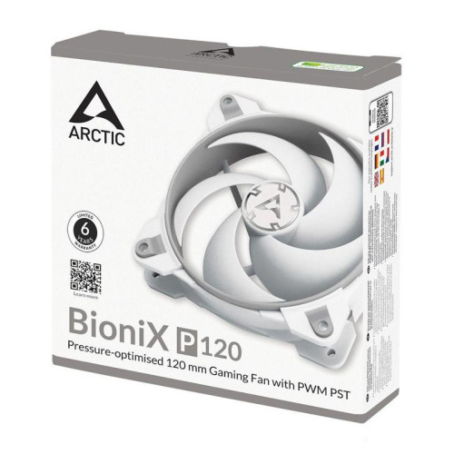 Вентилятор Arctic Cooling ARCTIC BioniX P120 (Grey/White) PWM 200 - 2100 RPM - retail (ACFAN00167A)