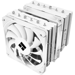 Кулер для процессора/ CPU Cooler Thermalright Royal Knight 120 SE White (4-pin PWM, 155mm, Ni/Cu, 6x6mm, 2x120mm, 66.17CFM/59CFM, 25.6dBA/26.1dBA, 1500RPM/1800RPM, S: 1200, 1700, 1851, 115X, AM4, AM5, silver, white)