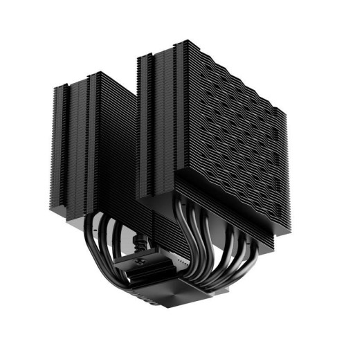 Кулер для процессора/ PCCooler RT620 Digital BK (250W, 4-pin PWM, LED temp., 157mm, , 6x6mm, 2x120mm, 73.32CFM, 34.9dBA, 2200RPM, S: 1851/1700/1200/115X, AM5/AM4, black)