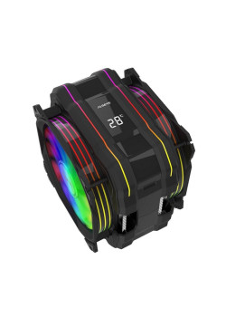 Вентилятор ALSEYE M120D (PLUS) Universal, 200W, Heat pipe 6mm*6, 120mm FAN 700;1900rpm, 73.75CFM, 41.2dBA, 8 LED, LED temperature cover RTL, (874289)