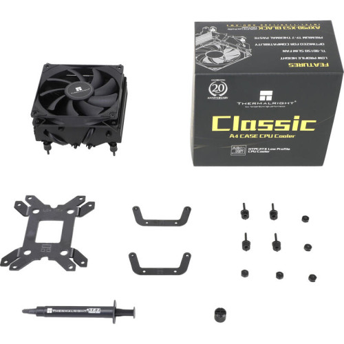 Кулер для процессора/ CPU Cooler Thermalright AXP-90 X53 Black (4-pin PWM, 38mm, Ni/Cu, 4x6mm, 1x92mm, 42.58CFM, 22.4dBA, 2700RPM, S: 1851/1700/1200/115X, AM5/AM4, black)