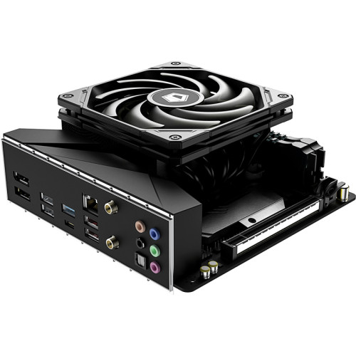 Кулер для процессора/ CPU Cooler ID-COOLING IS-55 BLACK (150W, 4-pin PWM, 55mm, Al/Cu, 5x6mm, 1x120mm, 54.6CFM, 31.2dBA, 2000RPM, S: 1851/1700/1200/115X, AM5/AM4, Black)