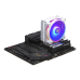 Кулер для процессора/ Cooler Master Hyper 212 Halo White (150W, 4-pin, 154mm, tower, Al/Cu, fans: 1x120mm/51.88CFM/27dBA/2050rpm, White, 1700/1200/115x/AM4/AM5)