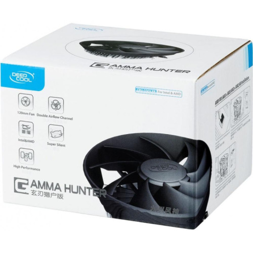 Кулер Deepcool Gamma Hunter Soc-AM5/AM4/1151/1200 черный 3-pin 21dB Al 95W 252gr Ret (DP-MCAL-HT) [DP-MCAL-HT]