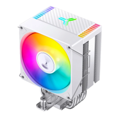 Кулер для процессора/ CPU Cooler JONSBO CR-1400 EVO ARGB (180W, 4-pin PWM, 130mm, Al/Cu, 4x6mm, ARGB, 1x92mm, 38.2CFM, 33.8dBA, 2200RPM, S: 1700/1200/115X, AM4/AM5 White)