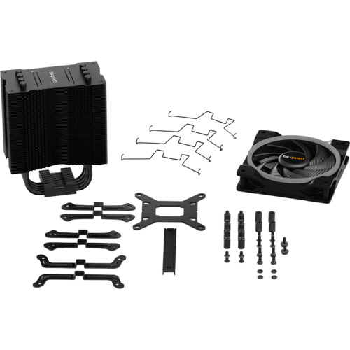 Кулер для процессора/ CPU Cooler be quiet! PURE ROCK 2 FX (150W, 4-pin PWM, 155mm, Al/Cu, 4x6mm, ARGB, 1x120mm, 42.6CFM, 24.4dBA, 2000RPM, S: 1700/1200/115X/2066/2011(-3) square ILM, AM5/AM4, black)