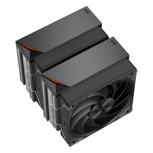 Кулер для процессора/ PCCooler RZ620 (260W, 4-pin PWM, 158mm, Al/Cu, 6x6mm, 2x120mm, 86.73CFM, 32dBA, 1800RPM, S: 1851/1700/1200/115X, AM5/AM4, black)