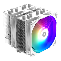 Кулер для процессора/ CPU Cooler ID-COOLING SE-55 ARGB SNOW (250W, 4-pin PWM, 153mm, Al/Cu, 6x6mm, ARGB, 2x120mm, 68.2CFM, 35.2dBA, 1500RPM, S: 1700/1200/115X, AM5/AM4, White)