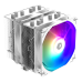 Кулер для процессора/ CPU Cooler ID-COOLING SE-55 ARGB SNOW (250W, 4-pin PWM, 153mm, Al/Cu, 6x6mm, ARGB, 2x120mm, 68.2CFM, 35.2dBA, 1500RPM, S: 1700/1200/115X, AM5/AM4, White)