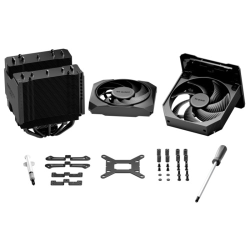 Кулер для процессора/ CPU Cooler be quiet! DARK ROCK PRO 6 (300W, 4-pin PWM, 169mm, Al/Cu, 7x6mm, 1x120mm + 1x135mm, 52.94/79.48CFM, 32.4dBA, 2000RPM, S: 1851/1700/1200/115X, AM5/AM4, black)