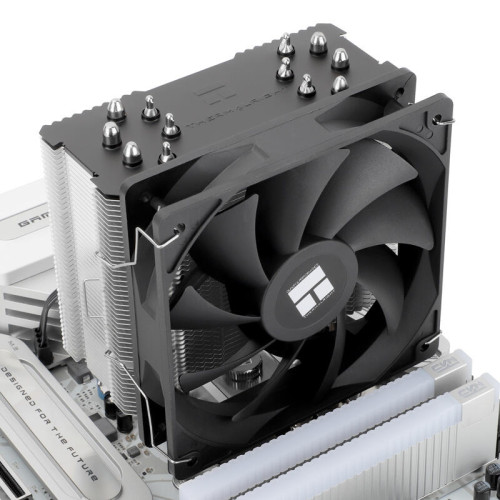 Кулер для процессора/ CPU Cooler Thermalright Burst Assassin 120 SE  (4-pin PWM, 148mm, Al/Cu, 6x6mm, 1x120mm, 66.17CFM, 25.6dBA, 1550RPM, S: 1851/1700/1200/115X, AM5/AM4, silver, black)