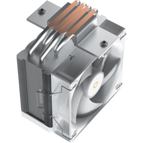 Кулер для процессора/ CPU Cooler Ocypus Gamma A40 WH ARGB Digital (200W, 4-pin PWM, LED temp., 133mm, Al/Cu, 4x6mm, ARGB, 1x100mm, 41CFM, 29.5dBA, 2400RPM, S: 1851/1700/1200/115X, AM5/AM4, white)
