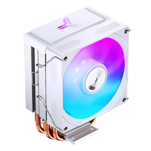 Кулер для процессора/ CPU Cooler JONSBO CR-1300 EVO Color (160W, 4-pin PWM, 128mm, Al/Cu, 4x6mm, ARGB, 1x90mm, 42CFM, 28.2dBA, 2000RPM, S: 1851/1700/1200/115X, AM4/AM5 White)