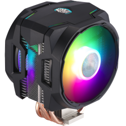 Кулер для процессора/ Cooler Master MasterAir MA610P (180W, 4-pin, 170.4mm, tower, Al/Cu, ARGB, fans: 2x120mm/62CFM/27dBA/1800rpm, 1200/115X/2066/2011-V3/2011/AM4/AM3/AM3+/AM2/AM2+/FM2/FM2+/FM1, ARGB Controller, 1700/AM5 only with bracket)