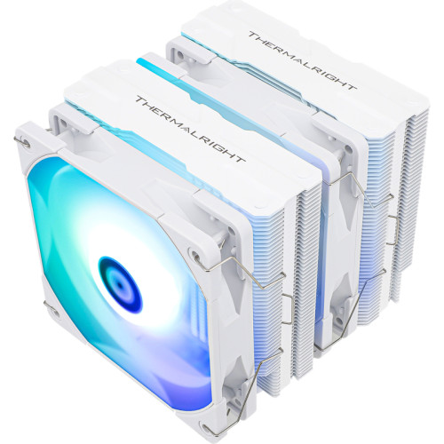 Кулер для процессора/ Кулер для процессора Thermalright Peerless Assassin 120 White ARGB, высота 157 мм, 1550 об/мин, 26 дБА, PWM, белый, ARBG подсветка