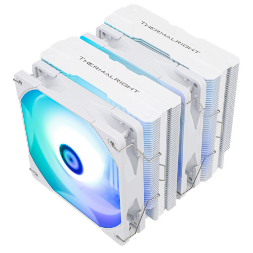 Кулер для процессора/ Кулер для процессора Thermalright Peerless Assassin 120 White ARGB, высота 157 мм, 1550 об/мин, 26 дБА, PWM, белый, ARBG подсветка