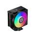Кулер для процессора/ CPU Cooler PCCooler RT500 Digital ARGB BK (240W, 4-pin PWM, LED temp., 152mm, Al/Cu, 5x6mm, ARGB, 1x120mm, 73.32CFM, 34.9dBA, 2200RPM, S: 1851/1700/1200/115X, AM5/AM4, black)