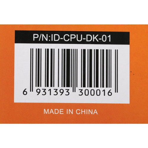 Кулер ID-Cooling DK-01 Soc-AM5/AM4/1200/1700/1851 черный 4-pin 29dB Al 95W 195gr Ret [DK-01]