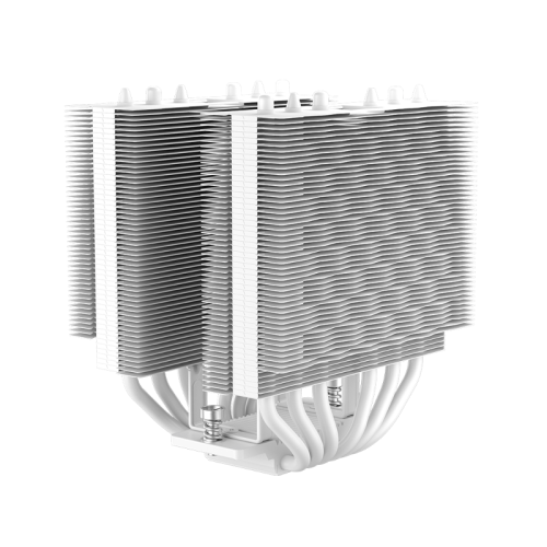 Кулер для процессора/ CPU Cooler PCCooler RT620Pro TC ARGB WH (265W, 4-pin PWM, 157.5mm, Al/Cu, 6x6mm, 2x120mm, 73.32CFM, 34.9dBA, 2200RPM, S: 1851/1700/1200/115X, AM5/AM4, white)