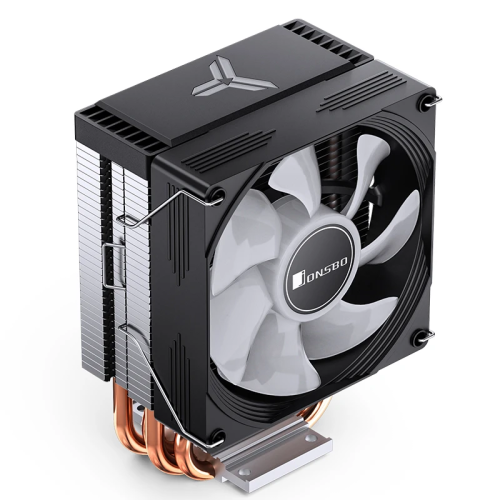Кулер для процессора/ CPU Cooler JONSBO CR-1300 EVO (160W, 4-pin PWM, 128mm, Al/Cu, 4x6mm, FRGB, 1x90mm, 42CFM, 28.2dBA, 2000RPM, S: 1700/1200/115X, AM5/AM4, Black)