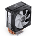 Кулер для процессора/ CPU Cooler JONSBO CR-1300 EVO (160W, 4-pin PWM, 128mm, Al/Cu, 4x6mm, FRGB, 1x90mm, 42CFM, 28.2dBA, 2000RPM, S: 1700/1200/115X, AM5/AM4, Black)