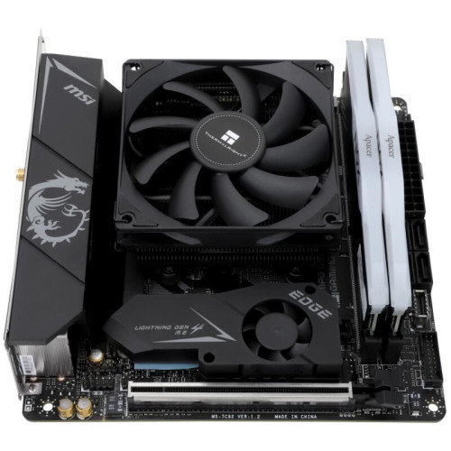Кулер для процессора/ CPU Cooler Thermalright AXP-90 X36 Black (4-pin PWM, 21mm, Ni/Cu, 4x6mm, 1x92mm, 42.58CFM, 22.4dBA, 2700RPM, S: 1851/1700/1200/115X, AM5/AM4, black)