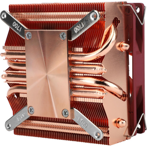 Кулер для процессора/ CPU Cooler Thermalright AXP-90 X53 Full (4-pin PWM, 38mm, Cu/Cu, 4x6mm, 1x92mm, 42.58CFM, 22.4dBA, 2700RPM, S: 1851/1700/1200/115X, AM5/AM4, orange, red)