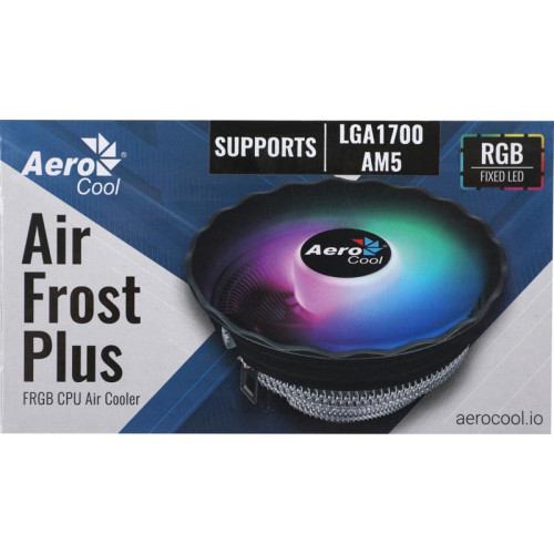 Кулер Aerocool Air Frost Plus RGB Soc-AM5/AM4/1200/1700/1851 черный 3-pin 24dB Al 110W 360gr Ret (AIR FROST PLUS FRGB 3P) [AIR FROST PLUS FRGB 3P]