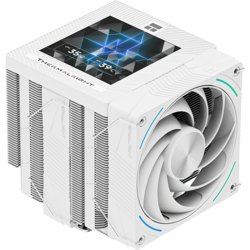 Кулер для процессора/ CPU Cooler Thermalright Phantom Spirit 120 Vision SNOW (4-pin PWM, LED, 160mm, Ni/CU, 7x6mm, ARGB, 2x120mm, 92CFM, 36dBA, 2150RPM, S: 1851, 1700, 1200, 115X, AM5, AM4, white)