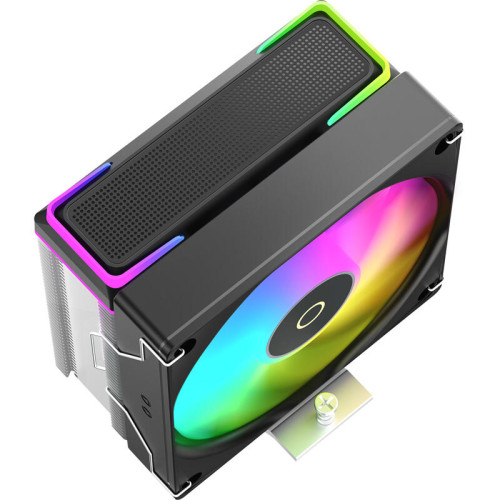 Кулер для процессора/ CPU Cooler Ocypus Delta A40 SE BK ARGB (190W, 4-pin PWM, 147mm, Al/Cu, 4x6mm, ARGB, 1x120mm, 60CFM, 31dBA, 1800RPM, S: 1851/1700/1200/115X, AM5/AM4, black)
