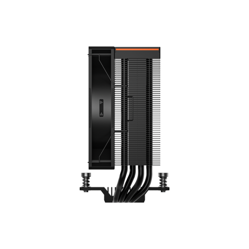 Кулер для процессора/ CPU Cooler PCCooler RT400 Digital ARGB BK (230W, 4-pin PWM, ARGB, LED temp., 152mm, Al/Cu, 4x6mm, 1x120mm, 73.32CFM, 34.9dBA, 2200RPM, S: 1851/1700/1200/115X, AM5/AM4, black)