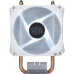 Кулер для процессора/ Cooler Master Hyper H410R White Edition (100W, 4-pin, 136mm, tower, Al/Cu, white LED, fans: 1x92mm/34.1CFM/29dBA/2000rpm, 1700/1200/115x/AM4/AM5)