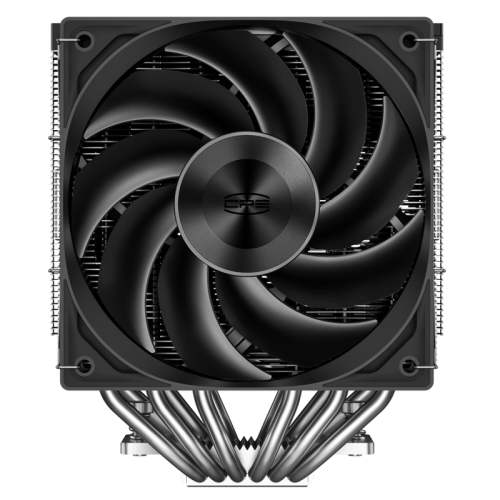 Кулер для процессора/ PCCooler RZ620 (260W, 4-pin PWM, 158mm, Al/Cu, 6x6mm, 2x120mm, 86.73CFM, 32dBA, 1800RPM, S: 1851/1700/1200/115X, AM5/AM4, black)