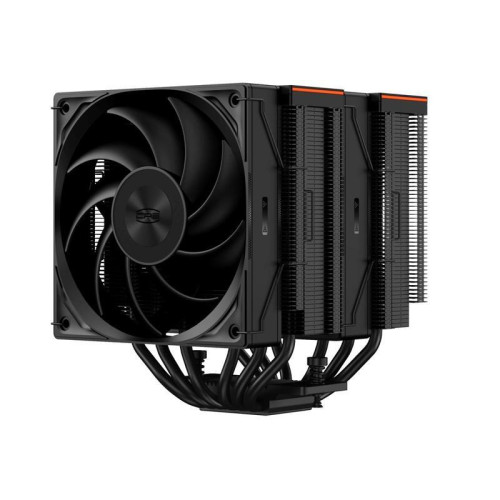 Кулер для процессора/ PCCooler RT620 Digital BK (250W, 4-pin PWM, LED temp., 157mm, , 6x6mm, 2x120mm, 73.32CFM, 34.9dBA, 2200RPM, S: 1851/1700/1200/115X, AM5/AM4, black)