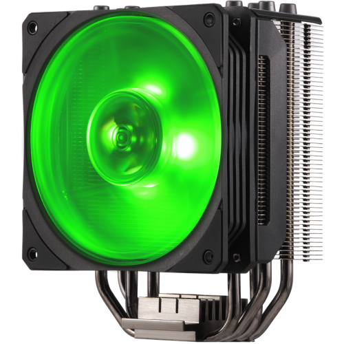 Кулер для процессора/ Cooler Master Hyper 212 RGB Black Edition with 1700 (130W, 4-pin, 158.8mm, tower, Al/Cu, RGB, fans: 1x120mm/59CFM/30dBA/2000rpm, 1700/1200/115X/2066/2011-V3/2011/AM5/AM4/AM3/AM3+/AM2/AM2+/FM2/FM2+/FM1)