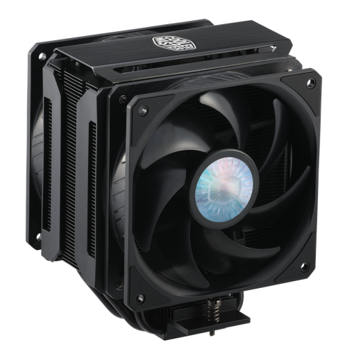 Кулер для процессора/ Cooler Master MasterAir MA612 Stealth (220W, 4-pin, 158mm, tower, Al/Cu/Ni, fans: 2x120mm/62CFM/27dBA/1800rpm, 1700/1200/115X/2066/2011-V3/2011/AM5/AM4/AM3/AM3+/AM2/AM2+/FM2/FM2+/FM1)