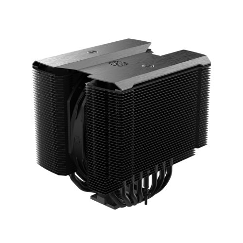 Кулер для ЦПУ/ Cooler Master Master Air MA824 Stealth (300W, 4-pin, 165.6mm, tower, Al, 2xfans: 1x135mm&1x120mm/63.6CFM/24.6dBA/~1950rpm/1700/1200/1151/1150/1155/1156/AM5/AM4)