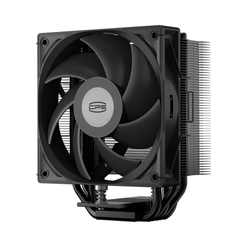Кулер для процессора/ CPU Cooler PCCooler RT500 BK (240W, 4-pin PWM, LED temp., 152mm, Al/Cu, 5x6mm, 1x120mm, 73.32CFM, 34.9dBA, 2200RPM, S: 1851/1700/1200/115X, AM5/AM4, black)