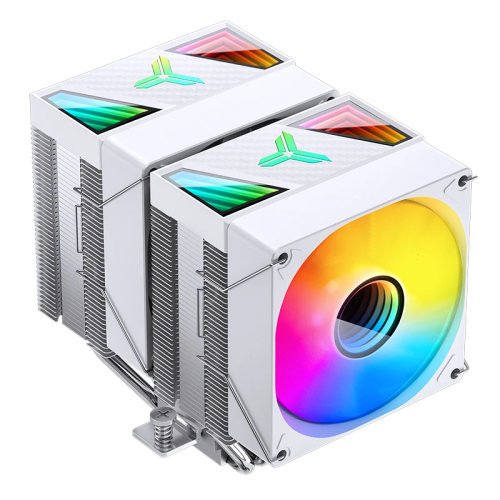 Кулер для процессора/ CPU Cooler JONSBO CR-1400 DV2 (230W, 4-pin PWM, 136mm, Al/Cu, 6x6mm, ARGB, 2x92mm, 38.2CFM, 33.8dBA, 2300RPM, S: 1851/1700/1200/115X/2011, AM4/AM5 White)
