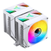 Кулер для процессора/ CPU Cooler JONSBO CR-1400 DV2 (230W, 4-pin PWM, 136mm, Al/Cu, 6x6mm, ARGB, 2x92mm, 38.2CFM, 33.8dBA, 2300RPM, S: 1851/1700/1200/115X/2011, AM4/AM5 White)