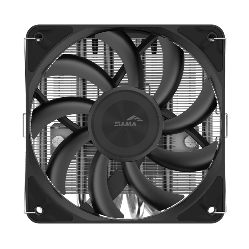 Кулер для процессора/ CPU Cooler SAMA U60 (190W, 4-pin PWM, 67mm, 6x6mm, 1x120mm, 61.51CFM, 36.4dBA, 1800RPM, S: 1851/1700/1200/115X, AM5/AM4, black)