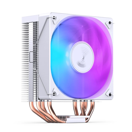 Кулер для процессора/ CPU Cooler JONSBO CR-1000E (210W, 4-pin PWM, 154mm, Al/Cu, 4x6mm, FRGB, 1x120mm, 59.48CFM, 32.0dBA, 1500RPM, S: 1700/1200/115X, White)