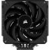 Кулер для процессора/ CPU Cooler Corsair A115 Twin Tower (270W, 4-pin PWM, 165mm, Al/Cu, 6x6mm, 2x140mm, 84.5CFM, 33.9dBA, 1600RPM, S: 1851/1700/1200/115X, AM5/AM4, black)