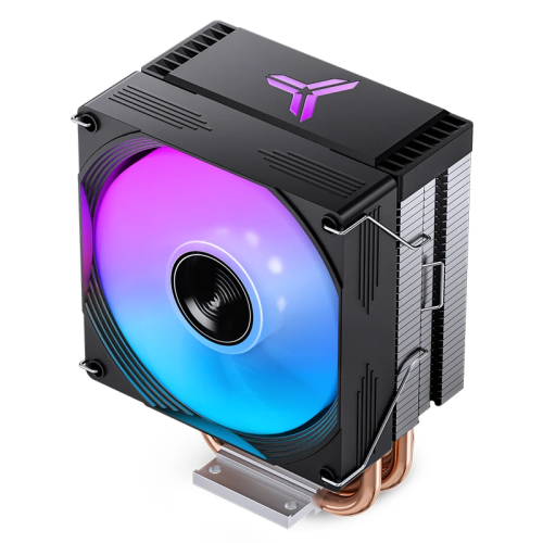 Кулер для процессора/ CPU Cooler JONSBO CR-1300 EVO (160W, 4-pin PWM, 128mm, Al/Cu, 4x6mm, FRGB, 1x90mm, 42CFM, 28.2dBA, 2000RPM, S: 1700/1200/115X, AM5/AM4, Black)