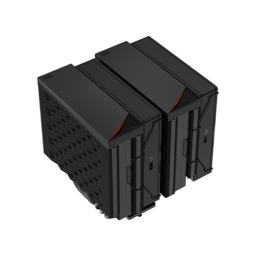 Кулер для процессора/ PCCooler RT620 Digital BK (250W, 4-pin PWM, LED temp., 157mm, , 6x6mm, 2x120mm, 73.32CFM, 34.9dBA, 2200RPM, S: 1851/1700/1200/115X, AM5/AM4, black)