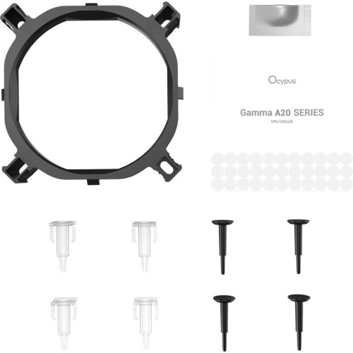 Кулер для процессора/ CPU Cooler Ocypus Gamma A20 WH ARGB (110W, 3-pin, 122.5mm, Al/Cu, 2x6mm, ARGB, 1x92mm, 32CFM, 21dBA, 1900RPM, S: 1851/1700/1200/115X, AM5/AM4, white) Кулер для процессора/ CPU Cooler Ocypus Gamma A20 WH ARGB (110W, 3-pin, 122.5mm, Al/Cu, 2x6mm, ARGB, 1x92mm, 32CFM, 21dBA, 1900RPM, S: 1851/1700/1200/115X, AM5/AM4, white)